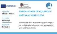 plan renovación equipos e instalaciones 2026